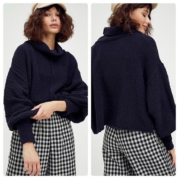 Free People Be Yours Funnel Neck Pullover - Picture 1 of 9